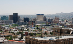 De skyline in El Paso (Texas, USA) vanaf het noorden gezien (foto: Wikipedia)